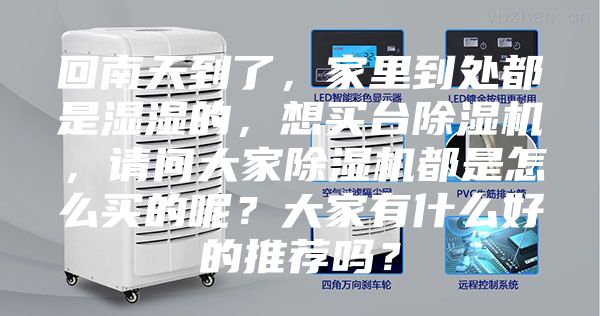 回南天到了，家里到處都是濕濕的，想買臺除濕機，請問大家除濕機都是怎么買的呢？大家有什么好的推薦嗎？