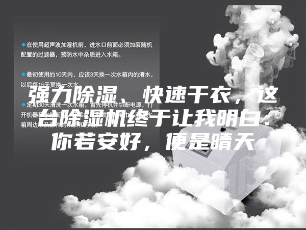 強(qiáng)力除濕、快速干衣,這臺(tái)除濕機(jī)終于讓我明白:你若安好,便是晴天