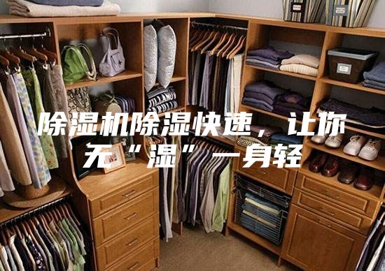 除濕機除濕快速，讓你無“濕”一身輕